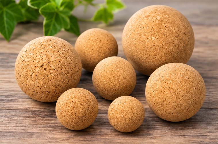 <strong>80mm Cork Ball</strong> - Fine Filled Agglomerated Cork